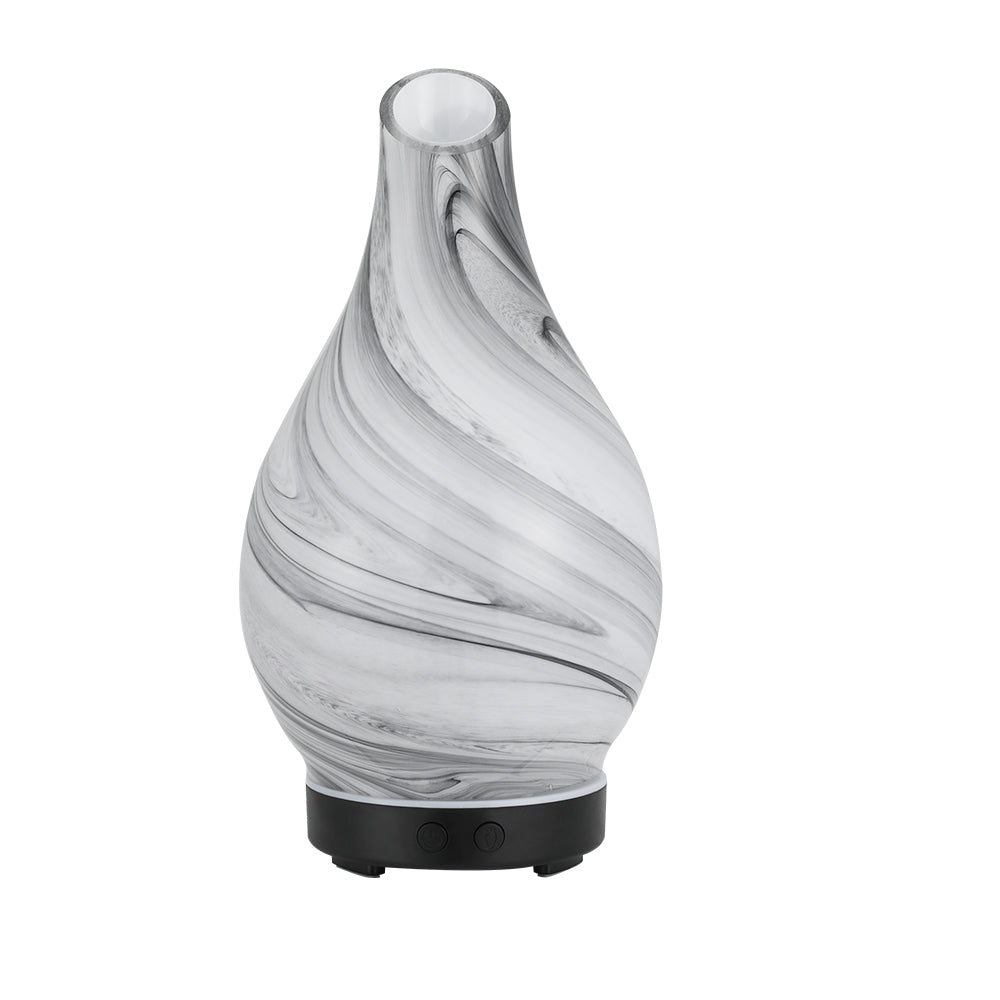Devanti Glass Marble Aroma Diffuser | Aromatherapy Essential Oil Humidifier