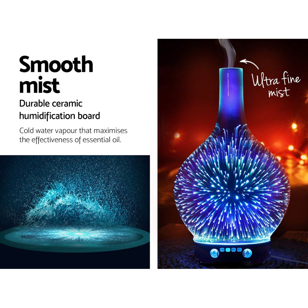 3D LED Firework Aroma Diffuser | 100ml Oil Humidifier