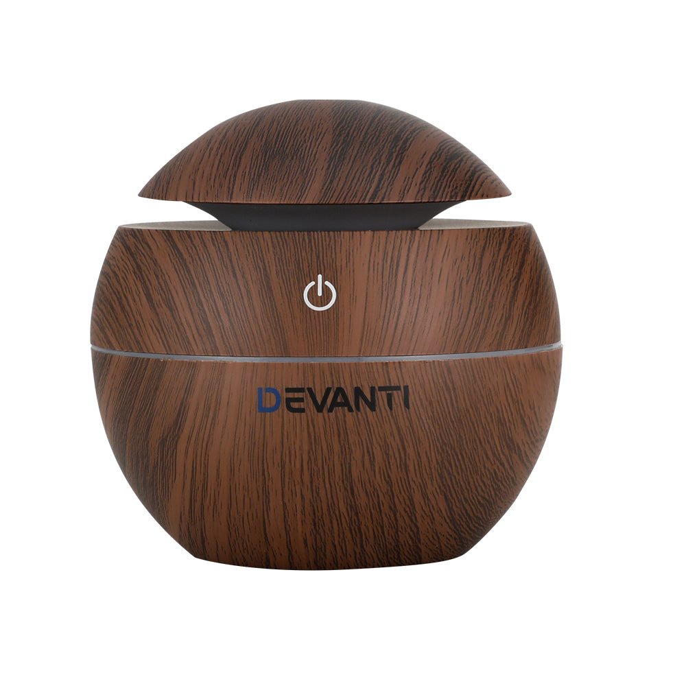 Devanti LED 130ML Aroma Diffuser | Aromatherapy Essential Oil Humidifier