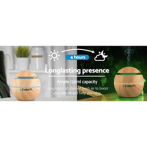 Devanti LED Aromatherapy Diffuser | 130ml Essential Oil Humidifier