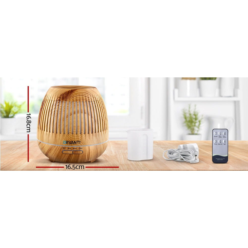 Devanti LED Aromatherapy Diffuser | 400ml Essential Oil Humidifier