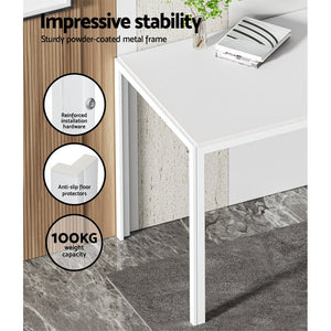 Artiss Dining Chairs and Table Dining Set 6 Chair Set Of 7 Wooden Top White