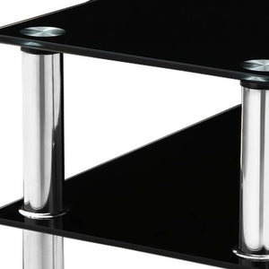 Black & Silver Entry Hall Console Table