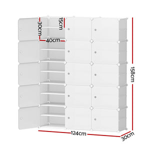 DIY Shoe Cabinet Shoe Box | Color: White | Portable Organiser Storage Stand | Brand: Artiss
