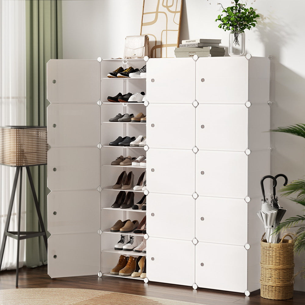 DIY Shoe Cabinet Shoe Box | Color: White | Portable Organiser Storage Stand | Brand: Artiss
