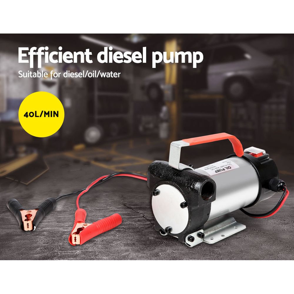 Giantz 12V Bio Diesal Transfer Pump - 40/L Flow Rate
