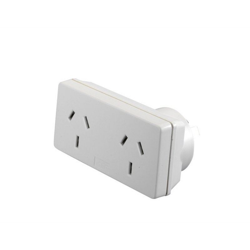 Double Adapter - Square With Right-Sided Plug
