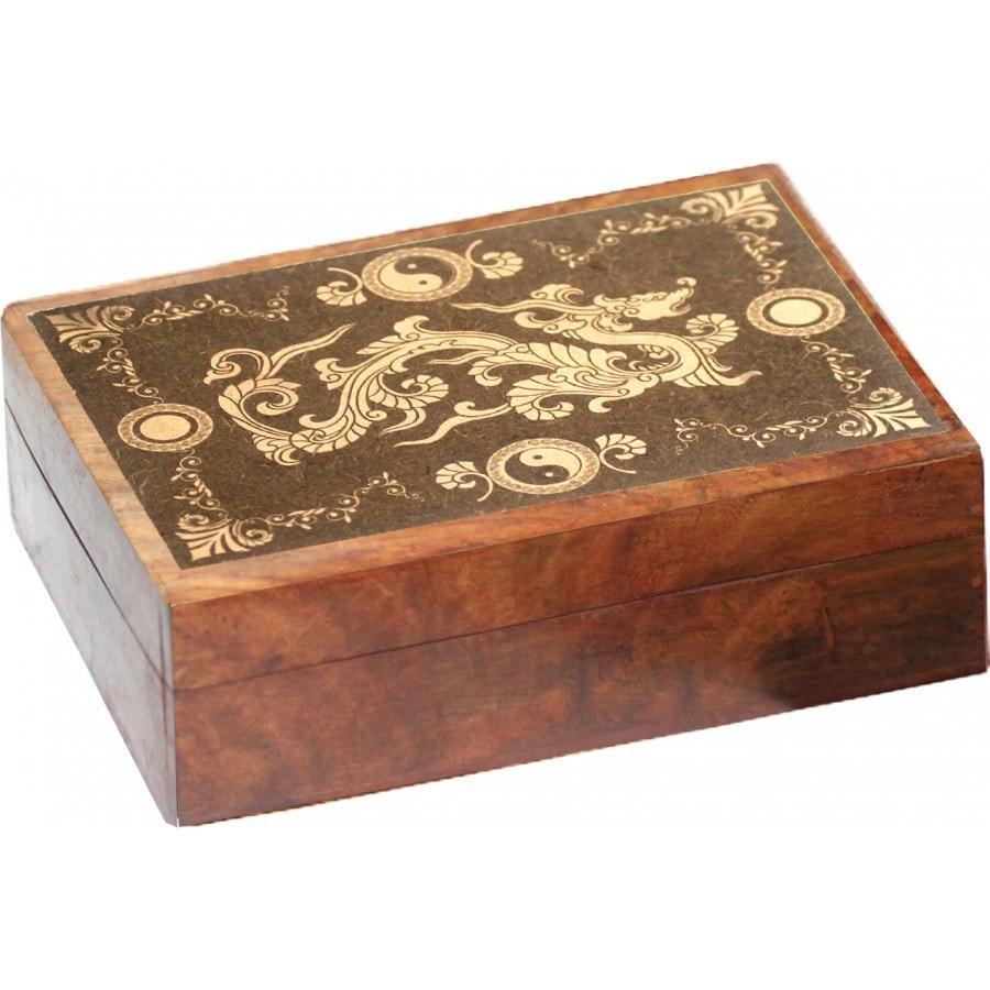 Dragon Carved Wooden Box