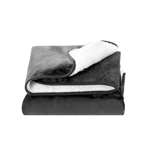 Giselle Electric Heated Rug | Washable | Snuggle | Flannel | Grey