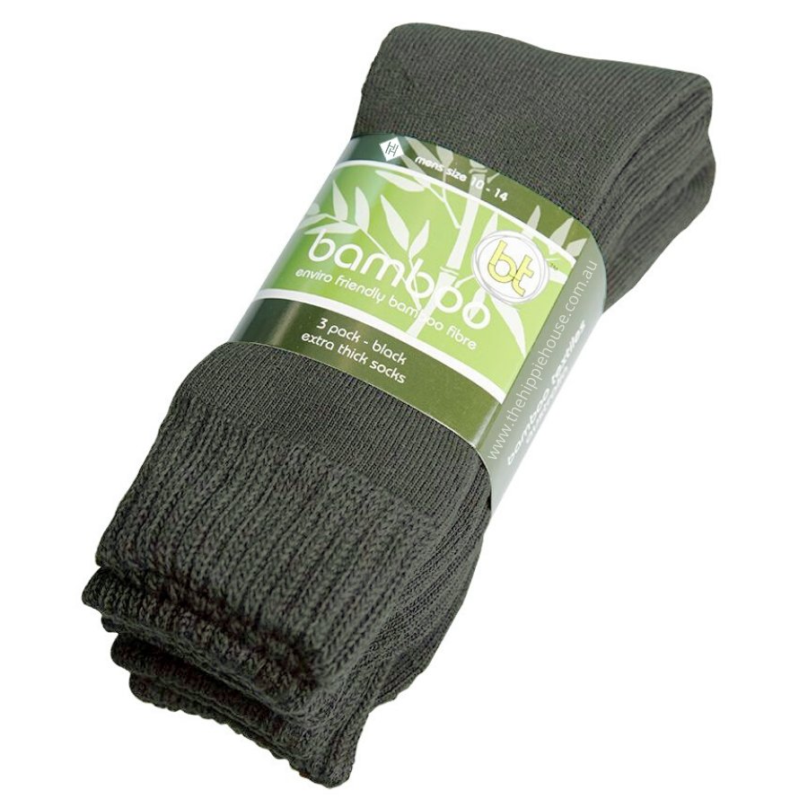 Extra Thick Army Green Bamboo Socks - 3 Pack