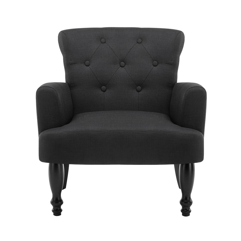 Black Retro French Styled Chair - The Hippie House