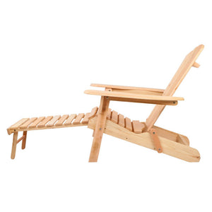 Wooden 2PCS Set Of Beach Chair Lounges