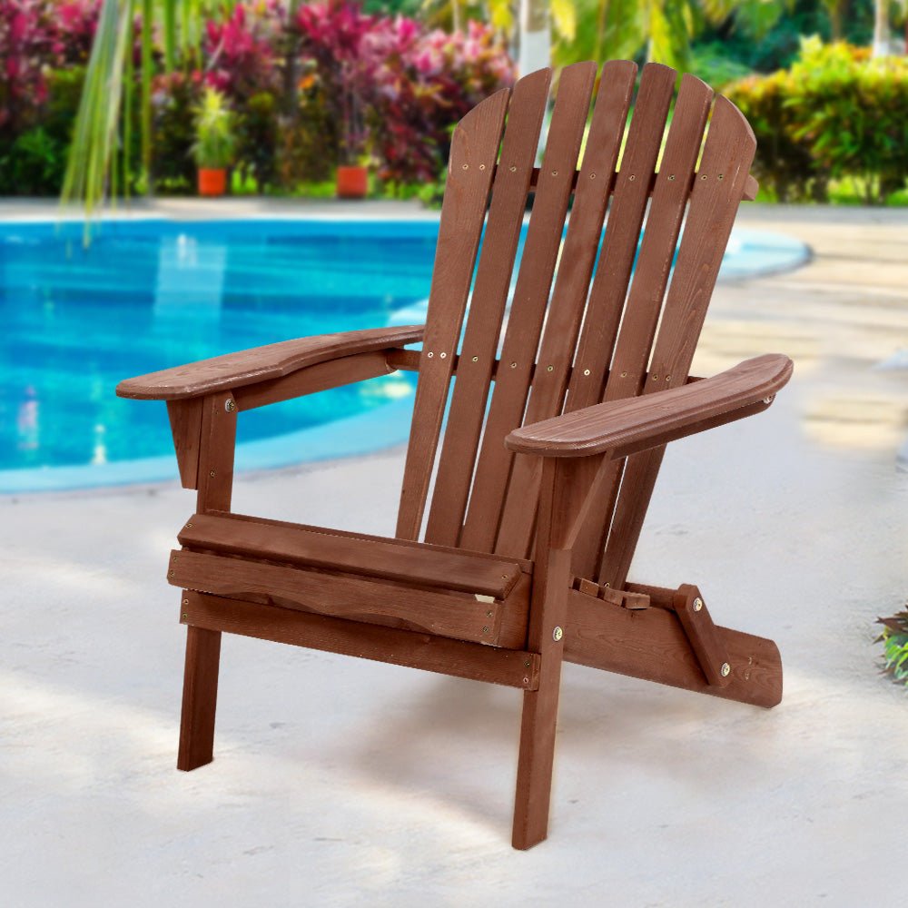 Outdoor Wooden Beach Styled Chair