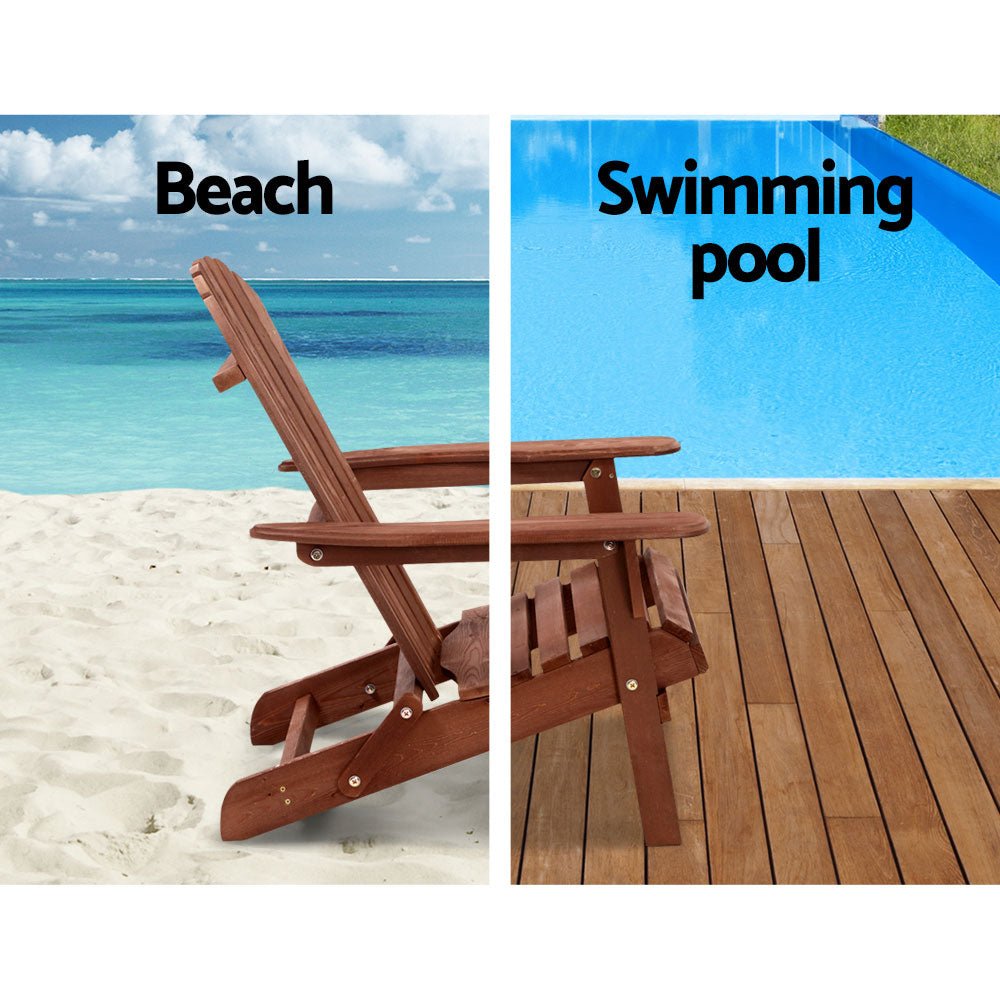 Outdoor Wooden Beach Styled Chair