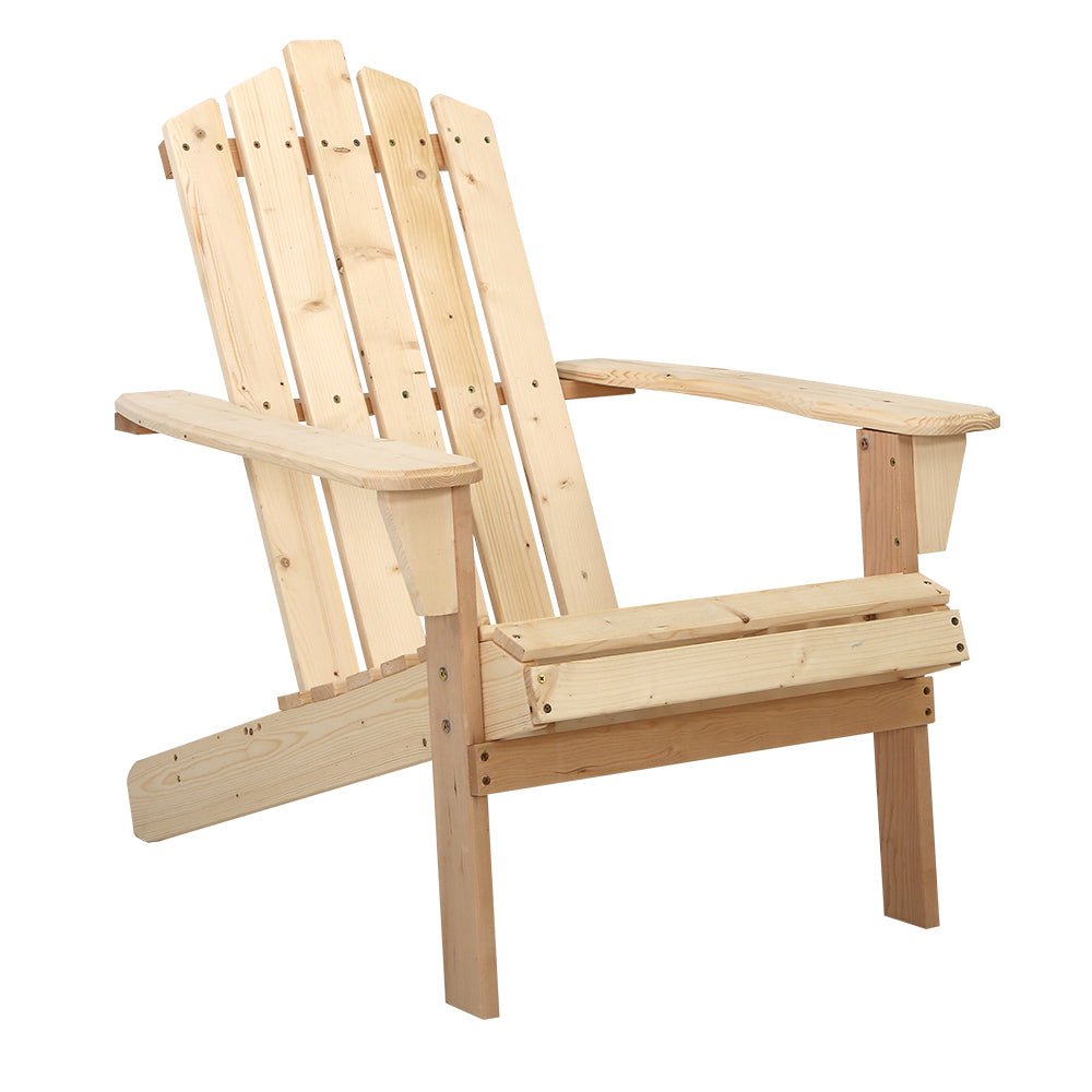 Outdoor Sun Lounge Beach Chair With Light Wood Tone
