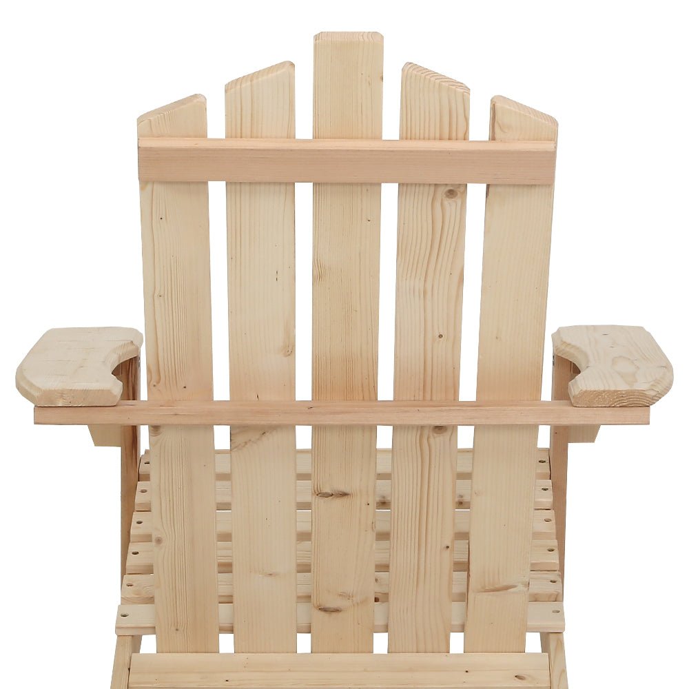 Outdoor Sun Lounge Beach Chair With Light Wood Tone