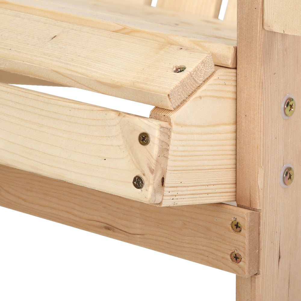 Wooden Outdoor Sun Lounge Beach Chair Set