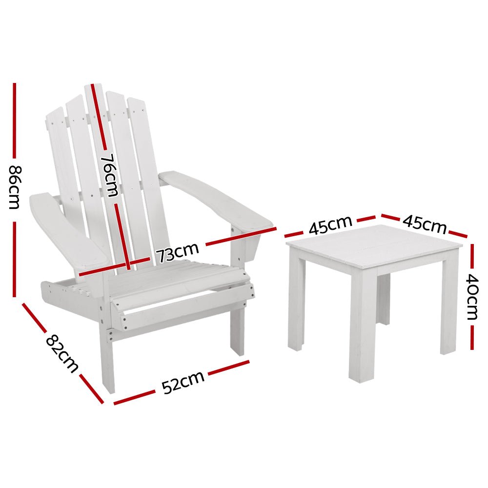Sun Lounge Beach Chairs - White