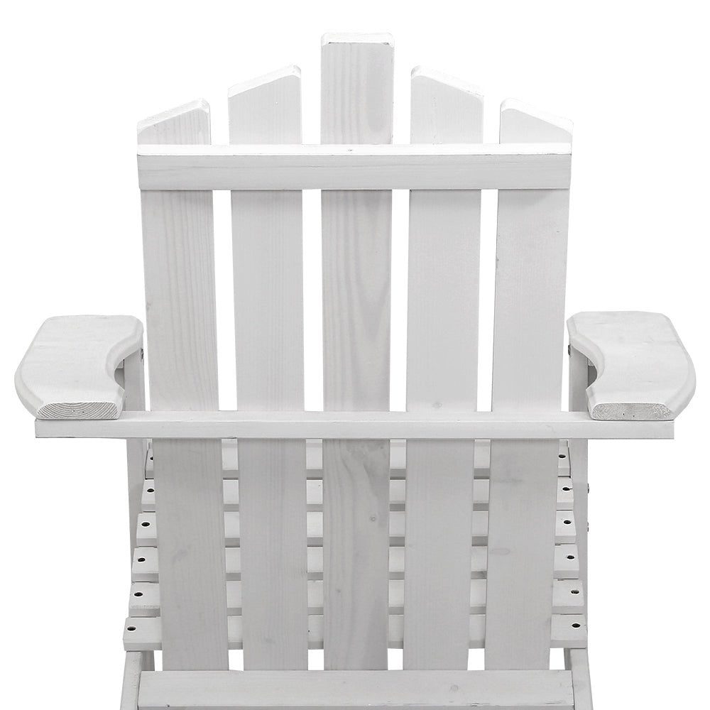 Sun Lounge Beach Chairs - White