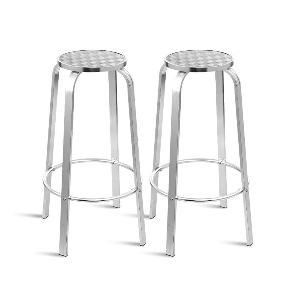 Aluminum Patio Bar Stools - 2 Pack