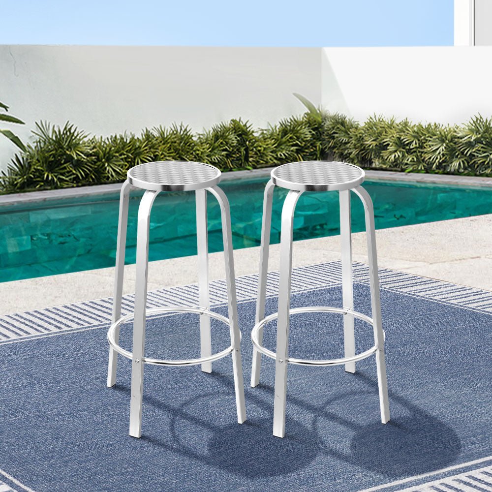 Aluminum Patio Bar Stools - 2 Pack
