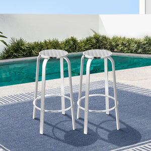 Aluminum Patio Bar Stools - 2 Pack