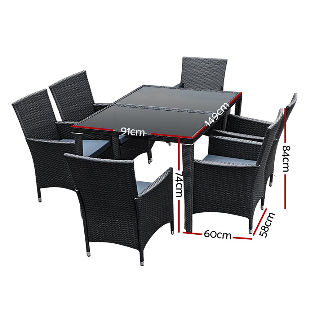 Outdoor 7pcs Dining Set