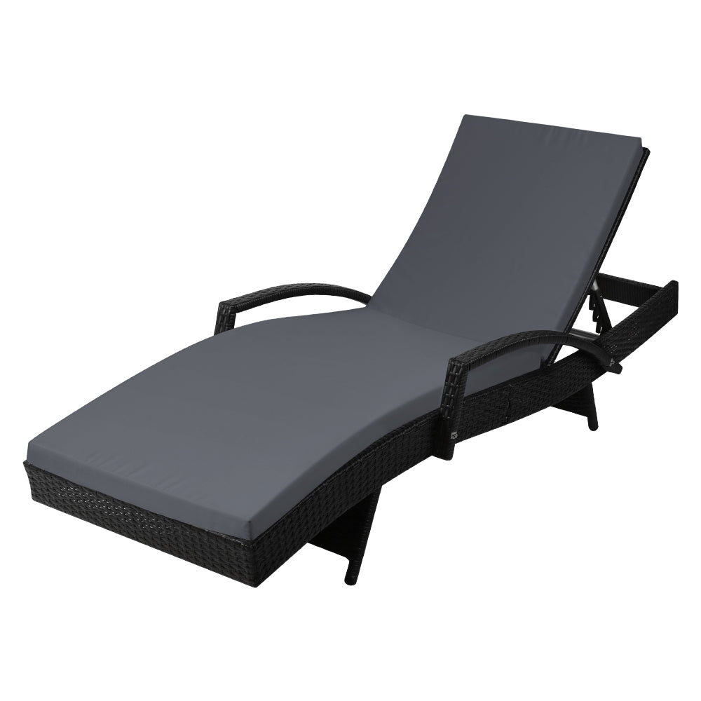 Cool Outdoor Sun Lounge - Black