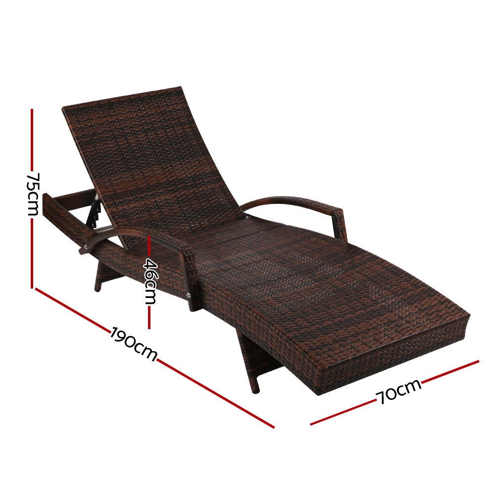 Resort Sun Lounges / Day Beds - 2 Set