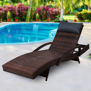 Outdoor Sun Baking Lounge With Cushions Included