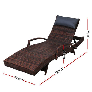 Sun Lounges For Pool Area - 2PCS Set