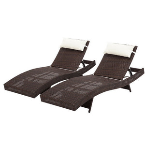Brown Sun Lounges - 2PCS Kit