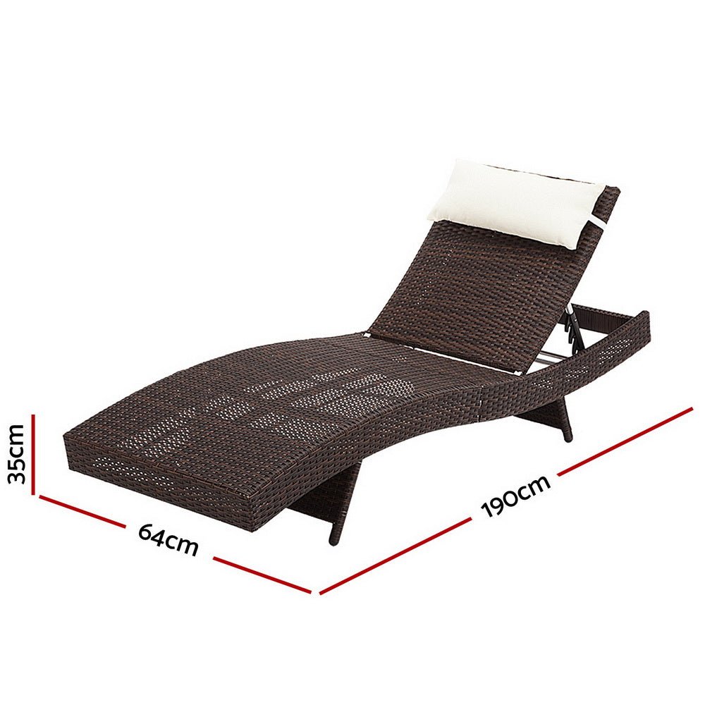 Brown Sun Lounges - 2PCS Kit