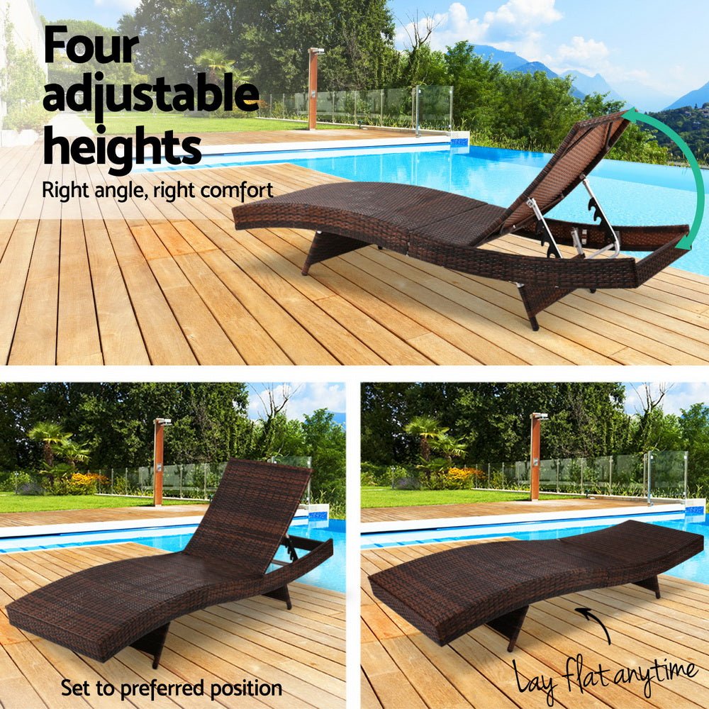 Brown Sun Lounges - 2PCS Kit