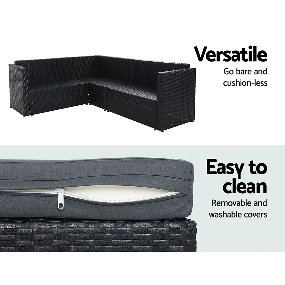 Black Outdoor Dining / Sitting Set