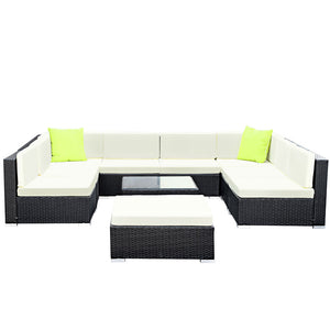Large 10 Piece Outdoor Sofa Set For Patio Deck
