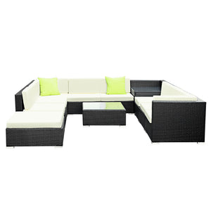 Large 11PCS Family Sofa Set With Water Proof Cushions
