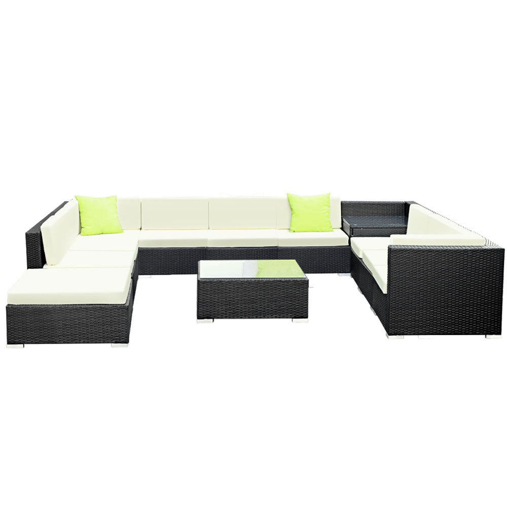 Large 12PCS Family Sofa Set With Cover Included