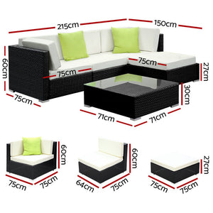 Comfortable 5 PCS Family Sofa Set