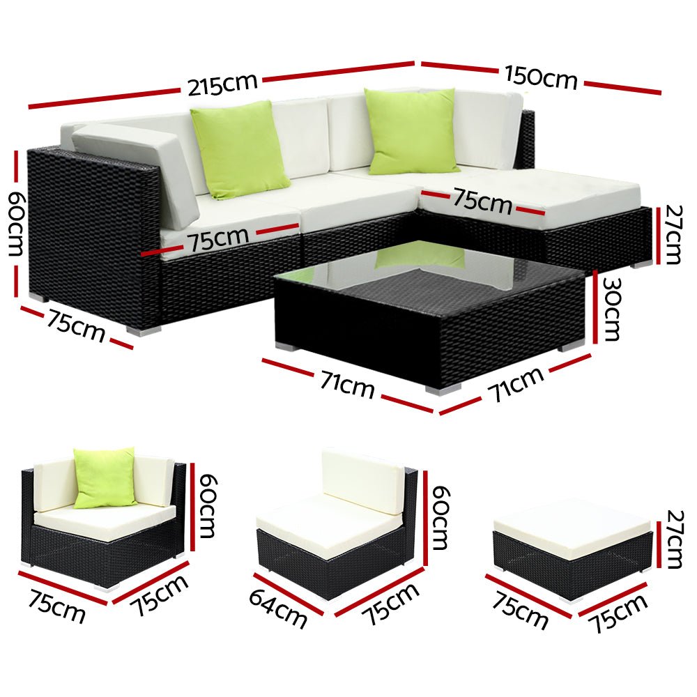 Family Outdoor Patio Sofa Set With Table