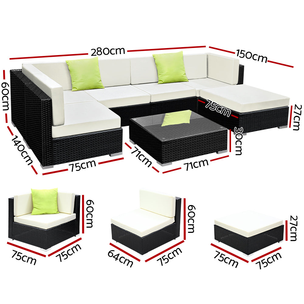 Family Outdoor Sitting Set - 7PCS