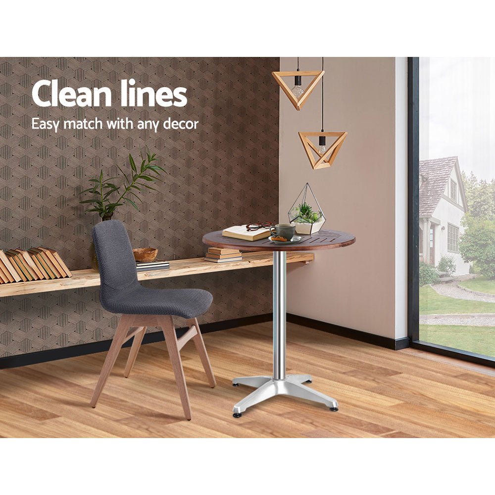 Outdoor Wooden Top Bar Table