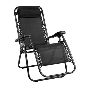 Comfy Portable Black Recliner Chair