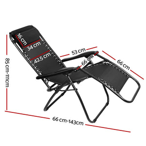 Comfy Portable Black Recliner Chair
