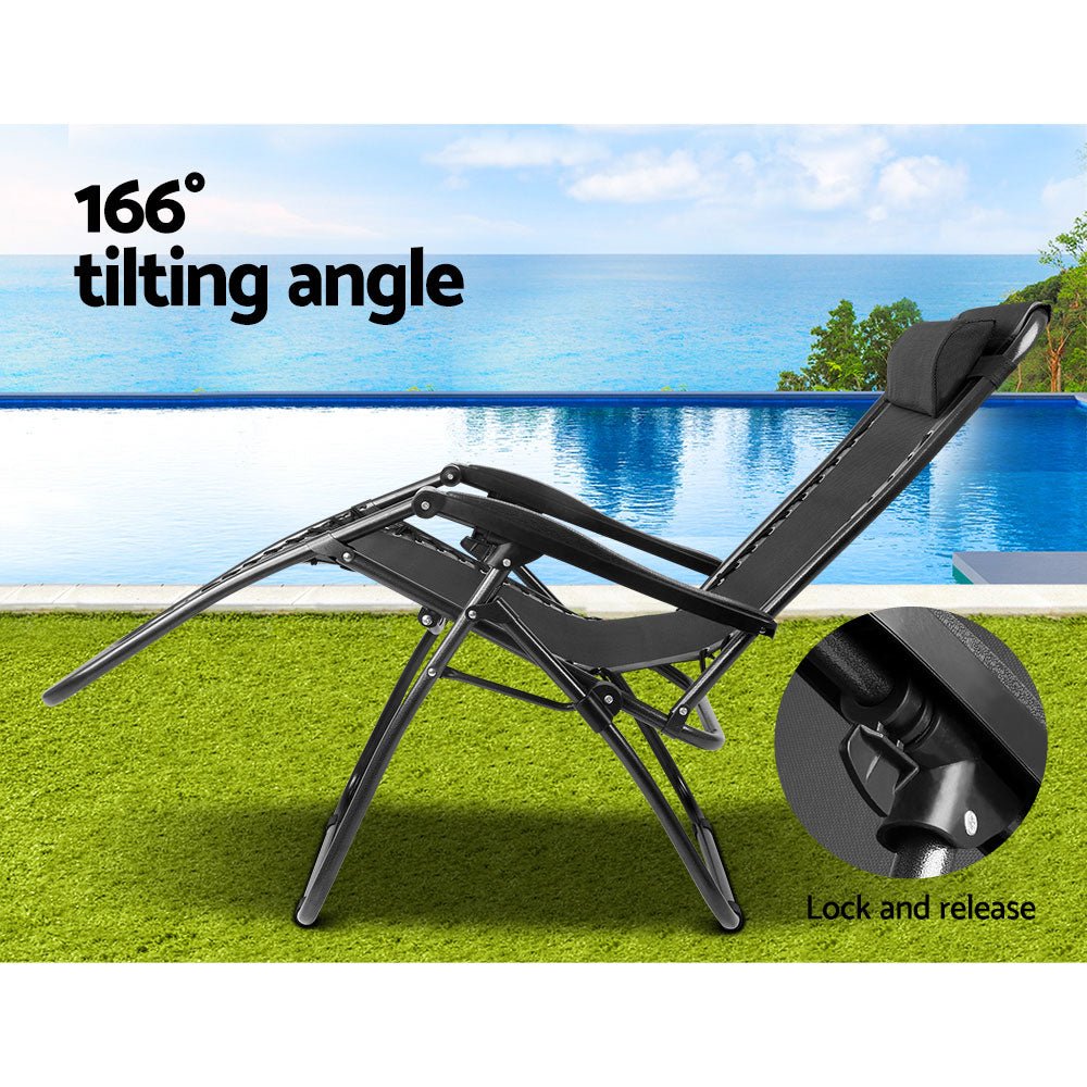 Comfy Portable Black Recliner Chair