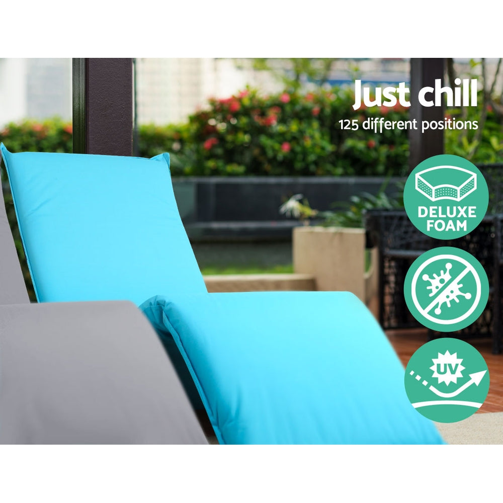 Adjustable Blue Beach Pool Lounger