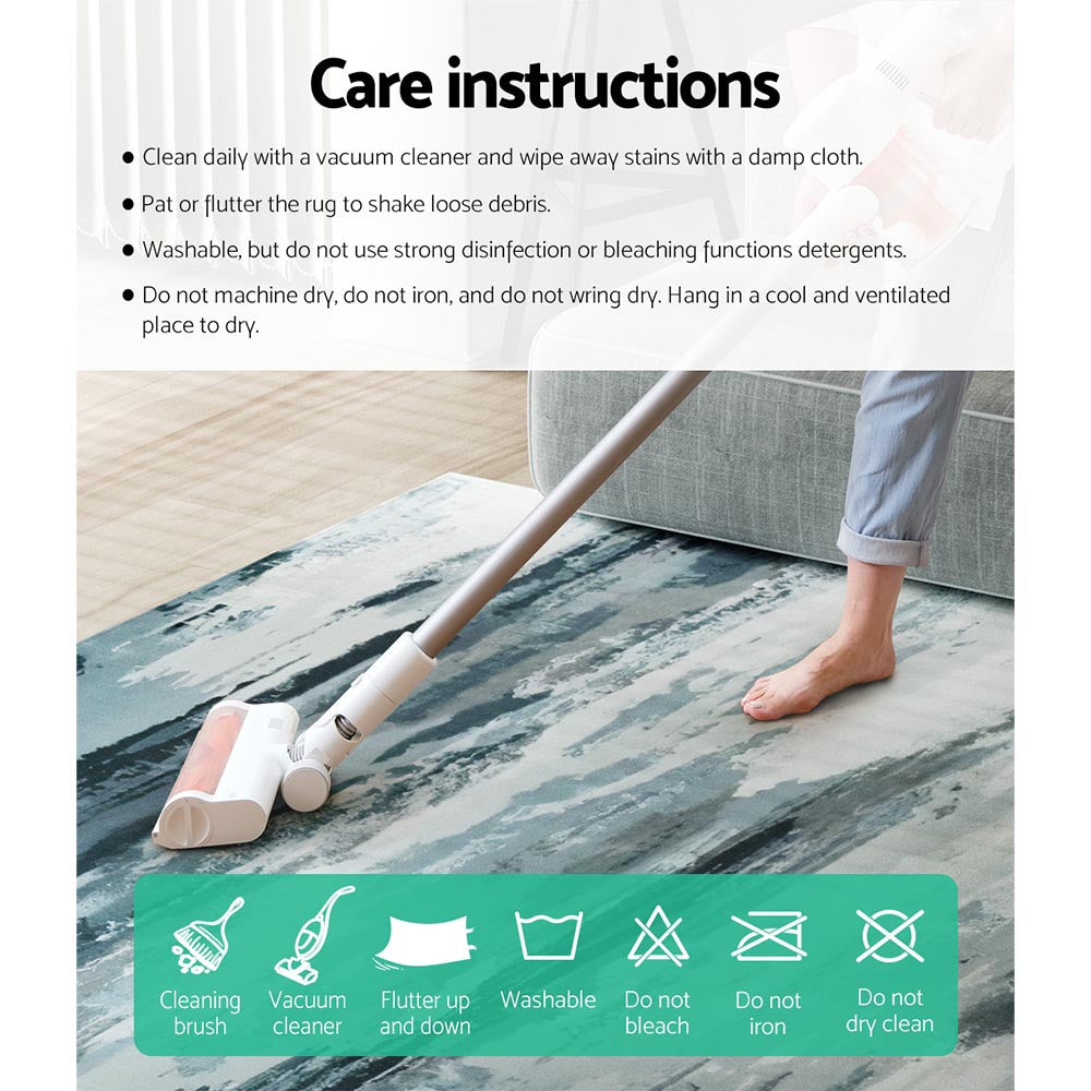 Artiss Poca Floor Rug Area Rug - 200 x 290 cm | Modern Short Pile, Washable