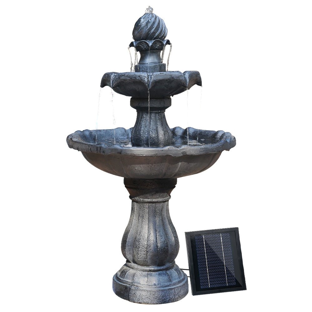 3 Level Outdoor Water Fountain With Solar Powered Pump