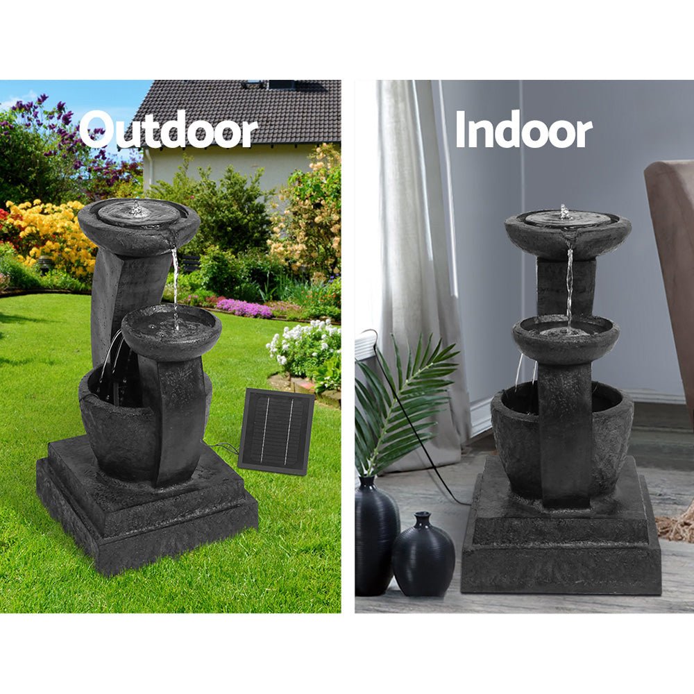 Blue Garden Fountain With Solar Powered Pump