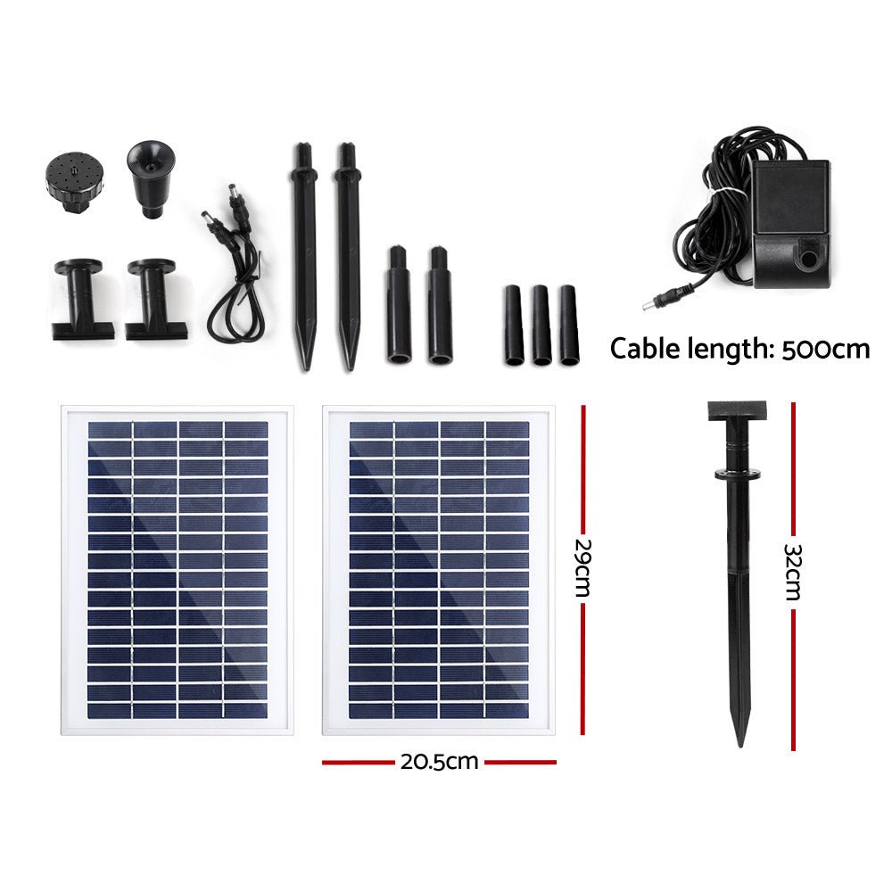 Solar Powered Submersible Water Pump - 1100L/H - 2.2m Head